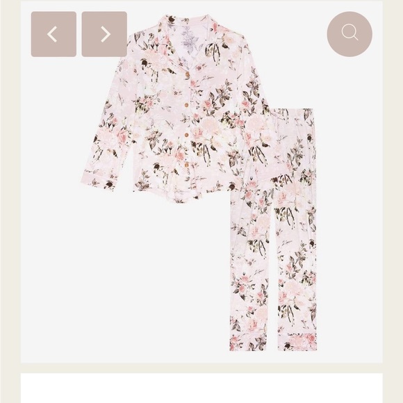 Posh Peanut vintage pink rose pajama set - Picture 2 of 3